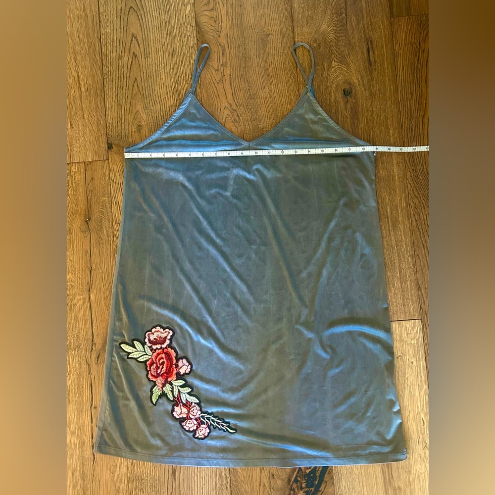 Grey Floral Slip Dress